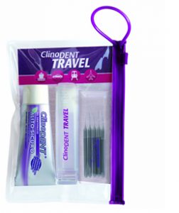 Kit tascabile da viaggio per igiene orale, spazzolino gel dentifricio  scovolino da viaggio